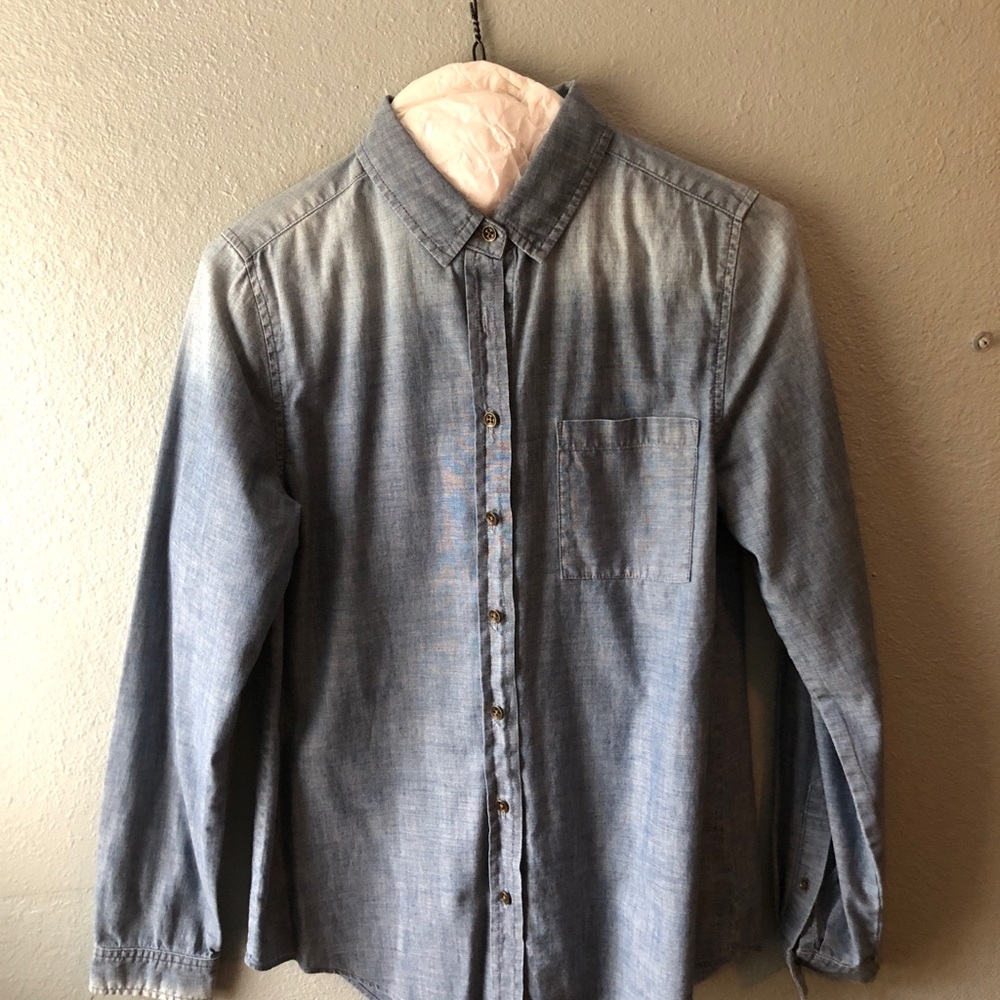 Fossil Size Xs Chambray Long Sleeves - image 1